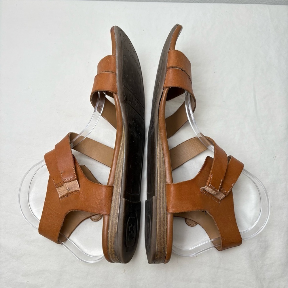 FRANCO SARTO Genji Leather Sandals Cognac Boho Minimalist Neutral 9 - Picture 4 of 16